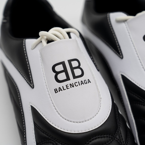 Size 44 - Balenciaga Zen Sneakers Black White Leather - Picture 8 of 13